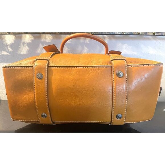 MICHAEL KORS Handbag Cognac Natural Brown Leather Purse Satchel Doctors Bag - Picture 12 of 16